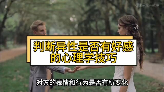 判断异性是否有好感的心理学技巧