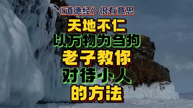 没有偏好,才更接近真理,老子教你对待小人的方法《道德经》很有意思