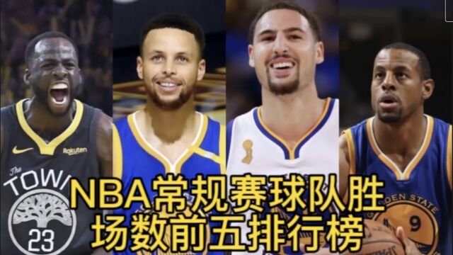 NBA常规赛球队胜场数前5排行榜