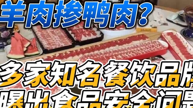 羊肉掺鸭肉?多家知名餐饮品牌曝出食品安全问题,消费者需谨慎!