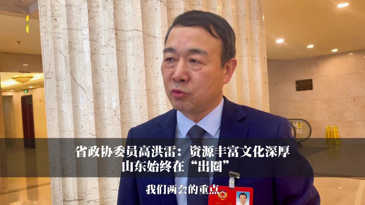 省政协委员高洪雷:资源丰富文化深厚,山东始终在“出圈”