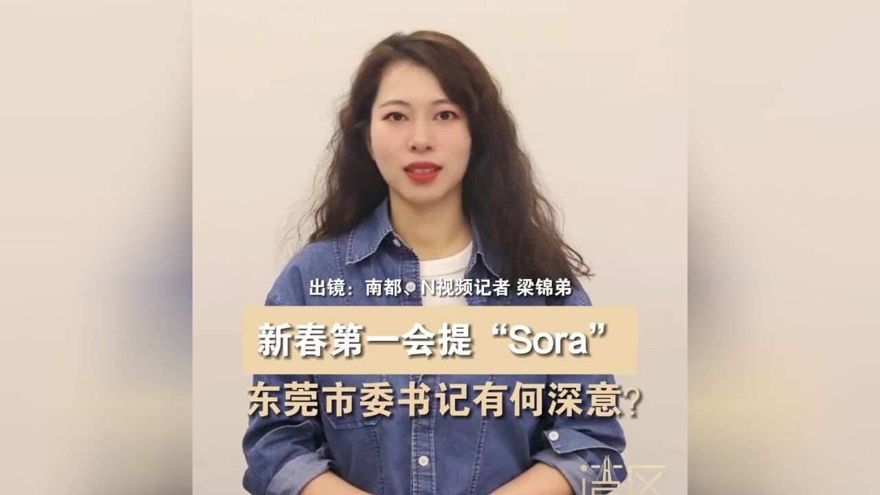 新春第一会提“Sora”,东莞市委书记有何深意?