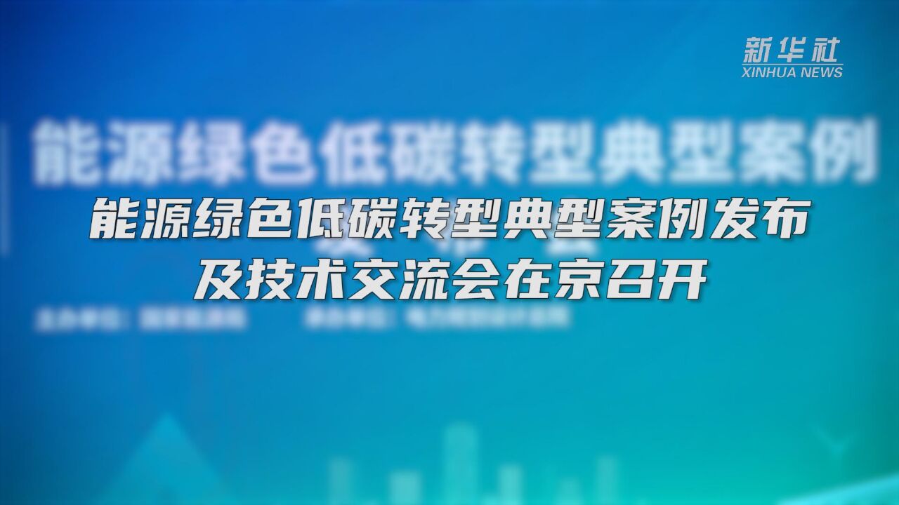 能源绿色低碳转型典型案例发布及技术交流会在京召开