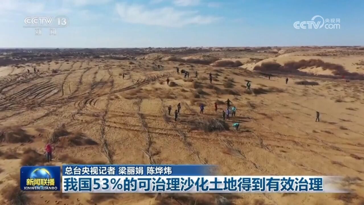 我国53%的可治理沙化土地得到有效治理