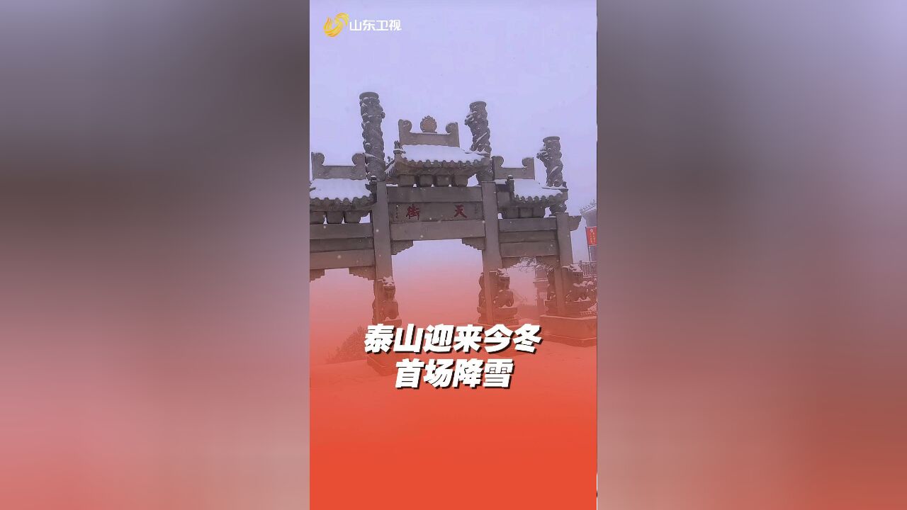 绝美!泰山迎来今冬首场降雪