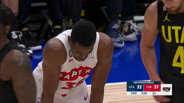 NBA季前赛：爵士vs猛龙第2节原声解说回放
