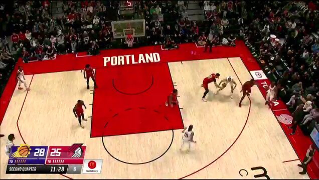  NBA常规赛：太阳vs开拓者第2节中文解说回放