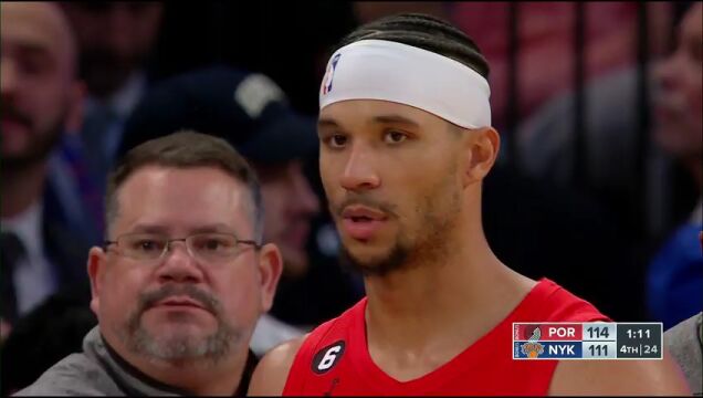 NBA常规赛：开拓者vs尼克斯第4节英文原声回放