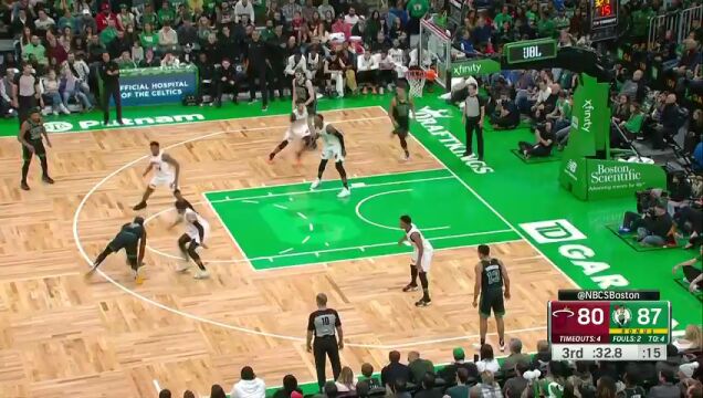 NBA常规赛：热火vs凯尔特人第3节英文原声回放