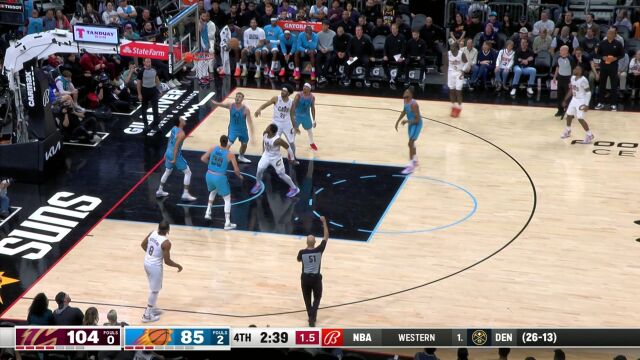 NBA常规赛：骑士vs太阳第4节英文原声回放