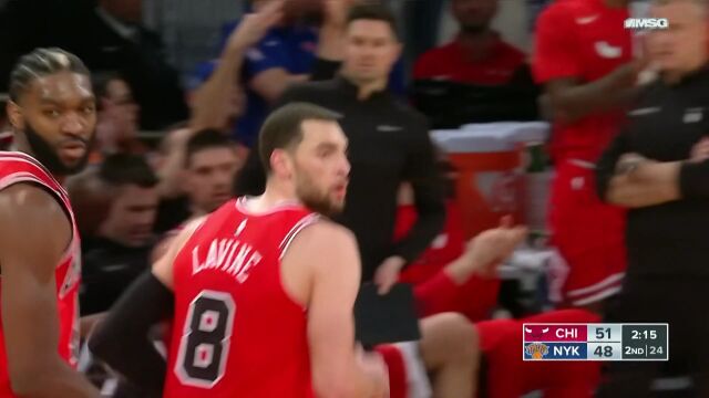 NBA常规赛：公牛vs尼克斯第2节中文解说回放