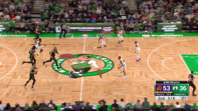 霍福德底角三分稳稳命中 布朗连线塔图姆外线精准制导