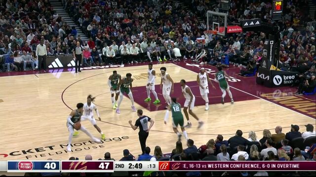 NBA常规赛：活塞vs骑士英文原声全场回放