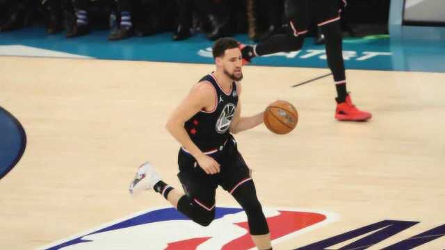 2019NBA全明星汤普森集锦 内外开花20+8妙传西帝双手暴扣
