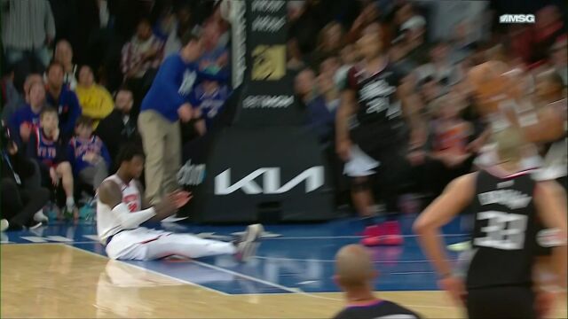 NBA常规赛：快船vs尼克斯加时赛英文原声回放