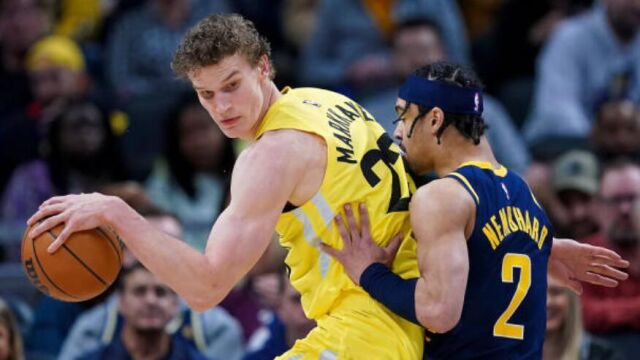 马尔卡宁vs步行者集锦 全场29+11无情暴扣上演虐筐表演