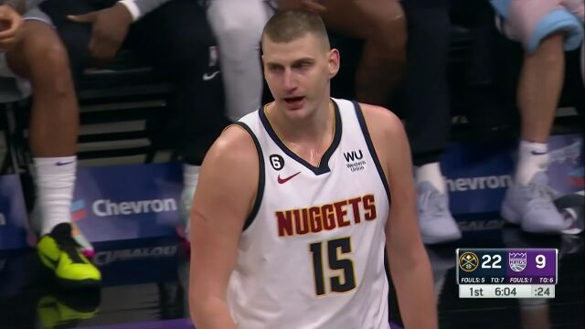 NBA常规赛：掘金vs国王第1节英文原声回放