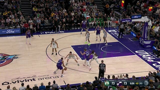 NBA常规赛：凯尔特人vs爵士第4节中文解说回放