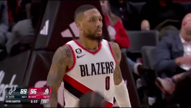 NBA常规赛：马刺vs开拓者第3节中文解说回放