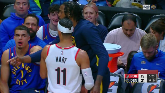 NBA常规赛：开拓者vs掘金第1节中文解说回放