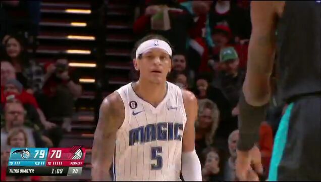 NBA常规赛：魔术vs开拓者英文原声全场回放