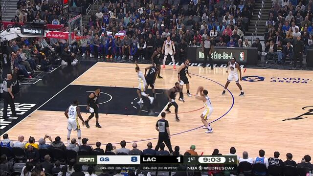 勇士vs快船英文原声全场回放