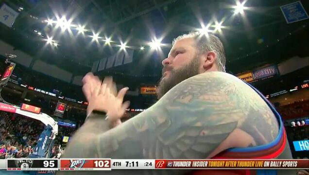 NBA常规赛：篮网vs雷霆第4节英文原声回放