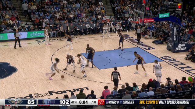 鹈鹕101-116灰熊 莫兰特32分率队生擒鹈鹕击败老对手锡安