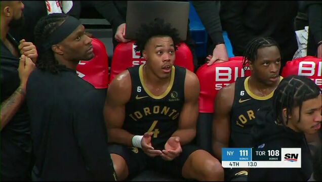 NBA常规赛：尼克斯vs猛龙第4节英文原声回放