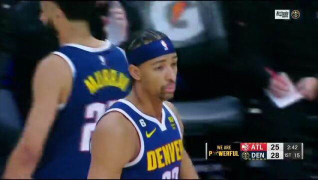 NBA常规赛：老鹰vs掘金第1节中文解说回放