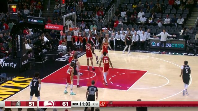 攻防转换教科书 格兰特迎着防守翻身跳投打板命中