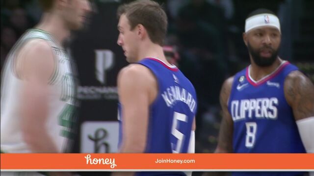 NBA常规赛：凯尔特人vs快船第1节英文原声回放