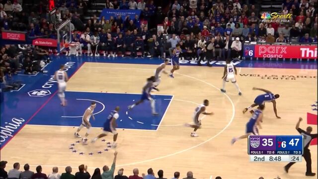 国王103-123费城 恩比德31分哈登21分迎大胜