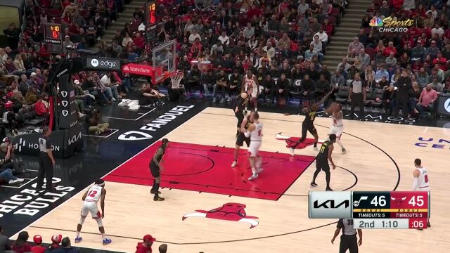 封到脸上也无济于事！公牛后场双枪无视防守投篮就是无解