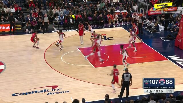 全民皆兵迅速扩大分差！格拉汉姆外线架炮同一位置连轰三分