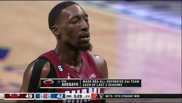 热火vs快船第2节英文原声回放