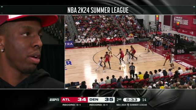 老鹰vs掘金第2节英文原声回放