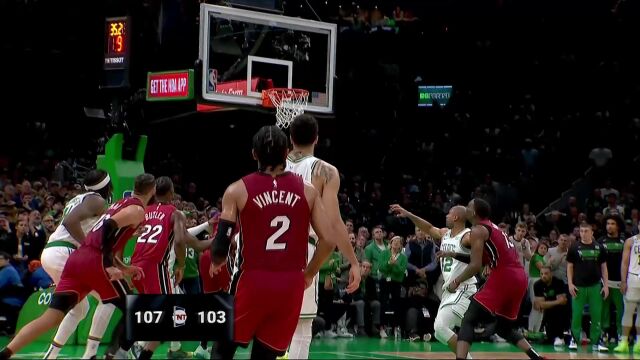 杀死比赛的一球！ 文森特晃开塔图姆急停中投稳稳命中