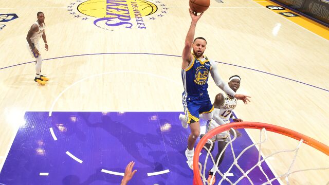 库里vs湖人集锦 全场砍下23分4篮板难挽败局
