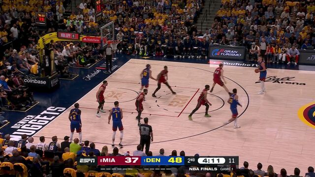 热火vs掘金第2节中文解说回放