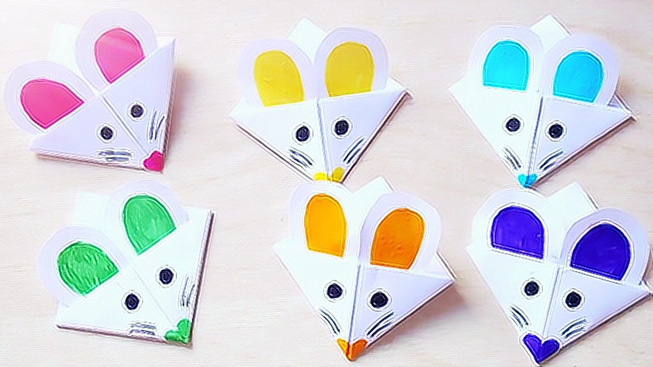 中秋陪孩子动手做个Mickey 书签吧 简单又实用