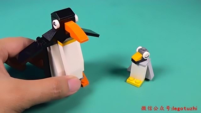 乐高lego 如何用乐高颗粒搭建一只可爱的小企鹅