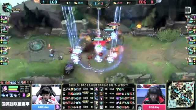 LGD vs EDG第二场高光时刻 DGL上野联动力克EDG