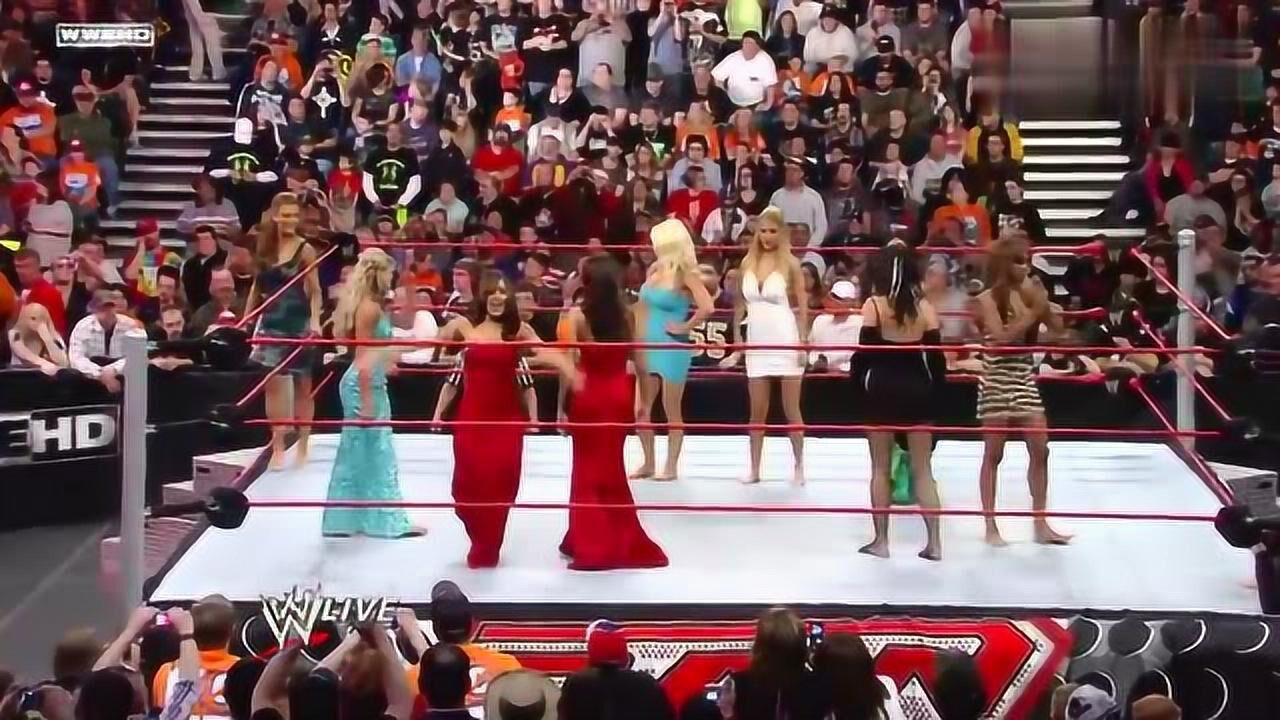 wwe最大的美女格斗阵容超级混战美女发威照样很猛