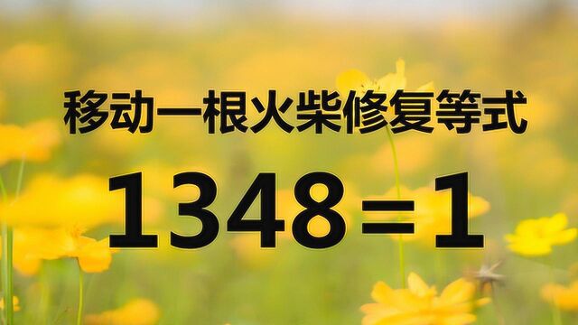 益智奥数题1348=1,题目非常经典有趣,看看你能解答吗?