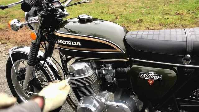 世界上第一辆4冲程4缸大排量摩托车本田1973年Honda CB750