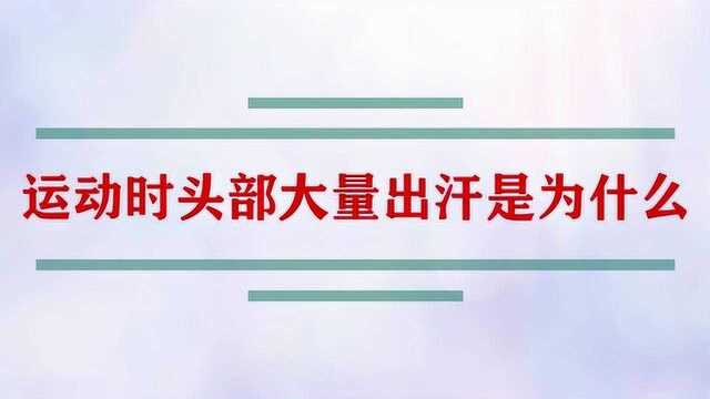 运动时头部大量出汗是为什么?