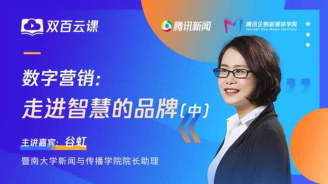 双百云课:暨南大学谷虹老师讲授数字营销 带你走进智慧的品牌(中)