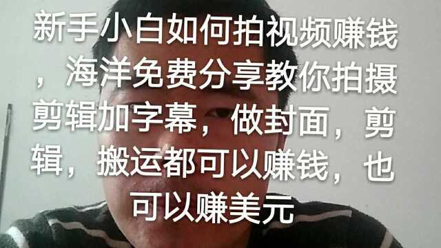 自媒体小白如何拍视频赚人民币和美元,海洋免费分享给你