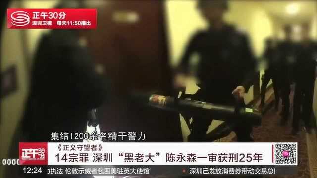 深圳“黑老大”陈永森获刑25年 涉嫌14宗罪